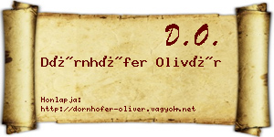 Dörnhöfer Olivér névjegykártya